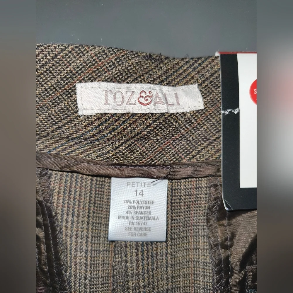 Dressbarn Brown Pinstripe Pantsuit 110